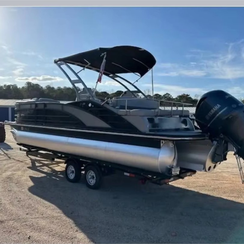 29ft Luxury Aluminum Pontoon/ Tritoon Fishing Boat with Trailer Cushions Mercury Engine with Mini Bar 2.6m Wide Pontoon Boat