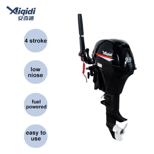 Motor maritimo AIQIDI 9.9HP F9.9 4T com controle traseiro/dianteiro, motores de popa de dois cilindros com certificacoes CE