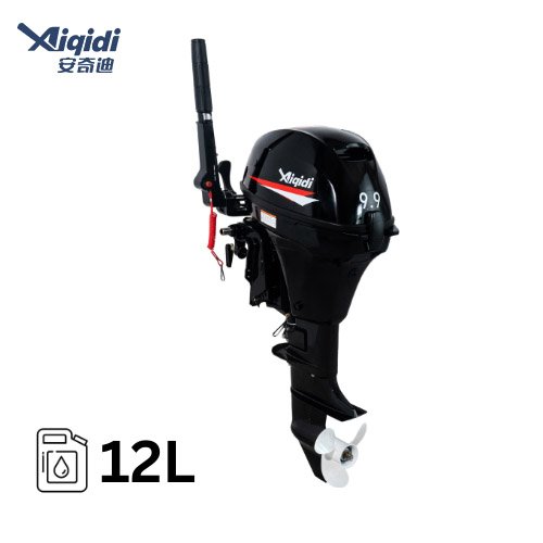 Motor maritimo AIQIDI 9.9HP F9.9 4T com controle traseiro/dianteiro, motores de popa de dois cilindros com certificacoes CE