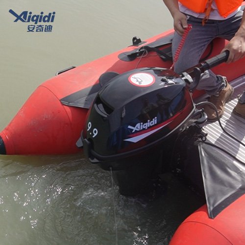 Motor maritimo AIQIDI 9.9HP F9.9 4T com controle traseiro/dianteiro, motores de popa de dois cilindros com certificacoes CE