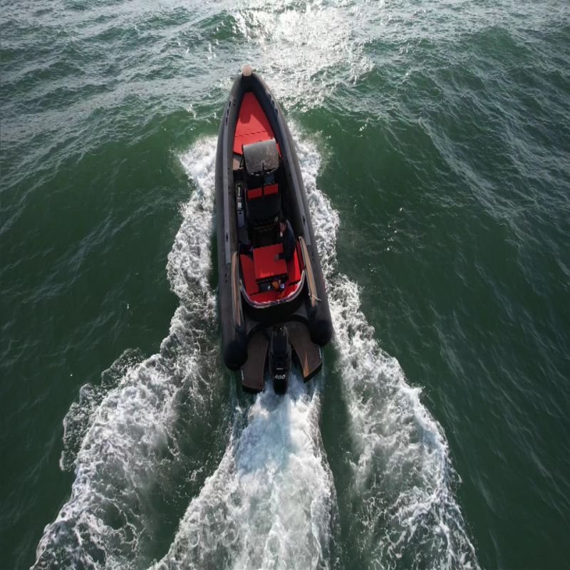 Luxury 28ft Hypalon Boat Fashionable Aluminum Hull RIB 850 Sport Yacht for 14 People with Outboard Engine