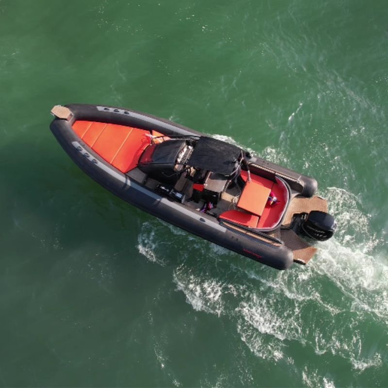 Luxury 28ft Hypalon Boat Fashionable Aluminum Hull RIB 850 Sport Yacht for 14 People with Outboard Engine