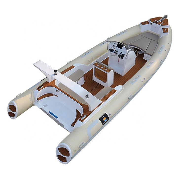 2024 CE Rib Boat 760CM Inflatable Speed Boat PVC Hypalon Fiberglass 25FT Luxury Boat Yacht for Sale