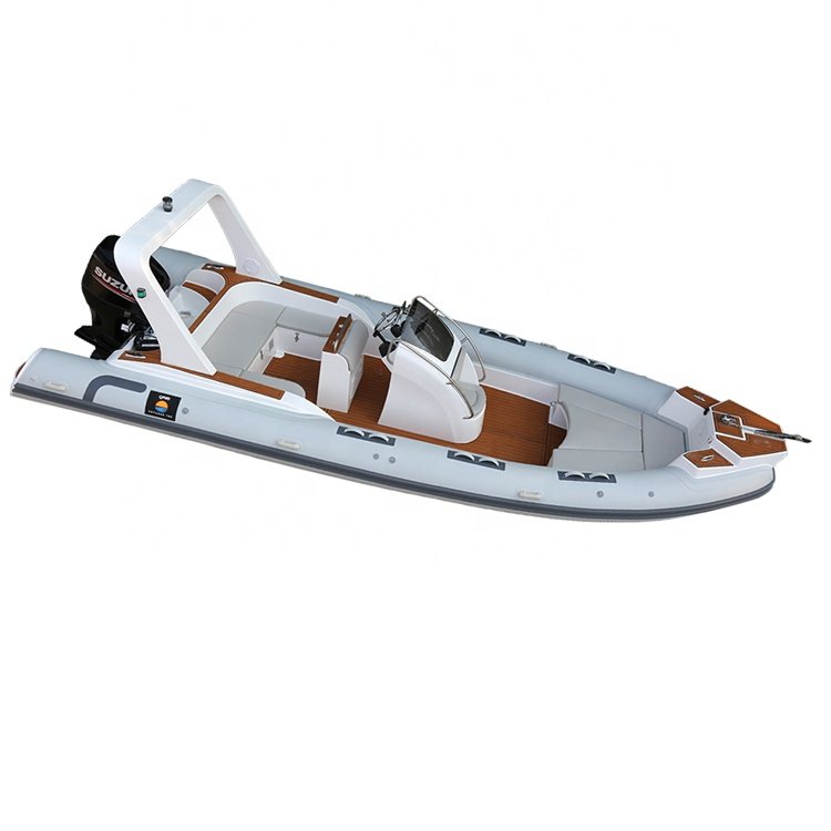 2024 CE Rib Boat 760CM Inflatable Speed Boat PVC Hypalon Fiberglass 25FT Luxury Boat Yacht for Sale