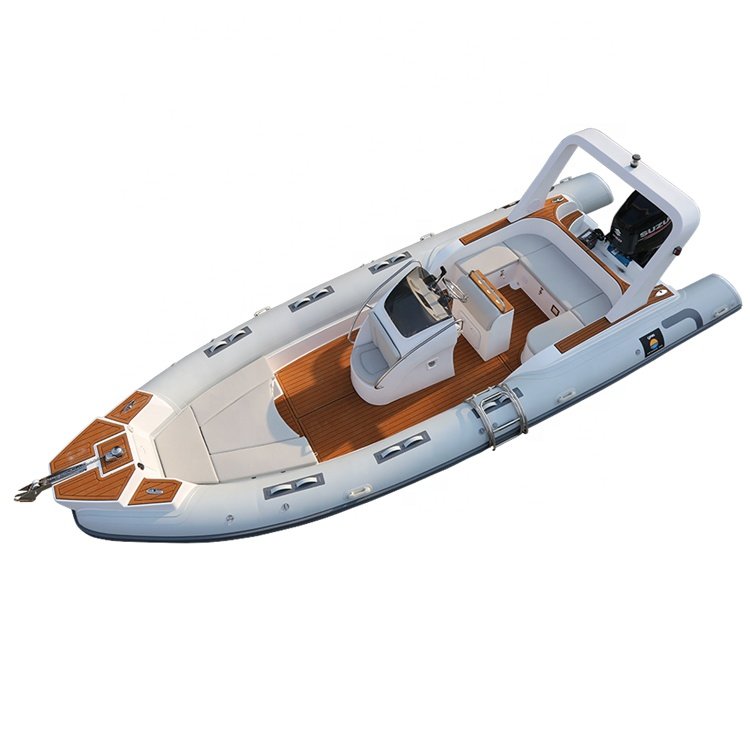 2024 CE Rib Boat 760CM Inflatable Speed Boat PVC Hypalon Fiberglass 25FT Luxury Boat Yacht for Sale