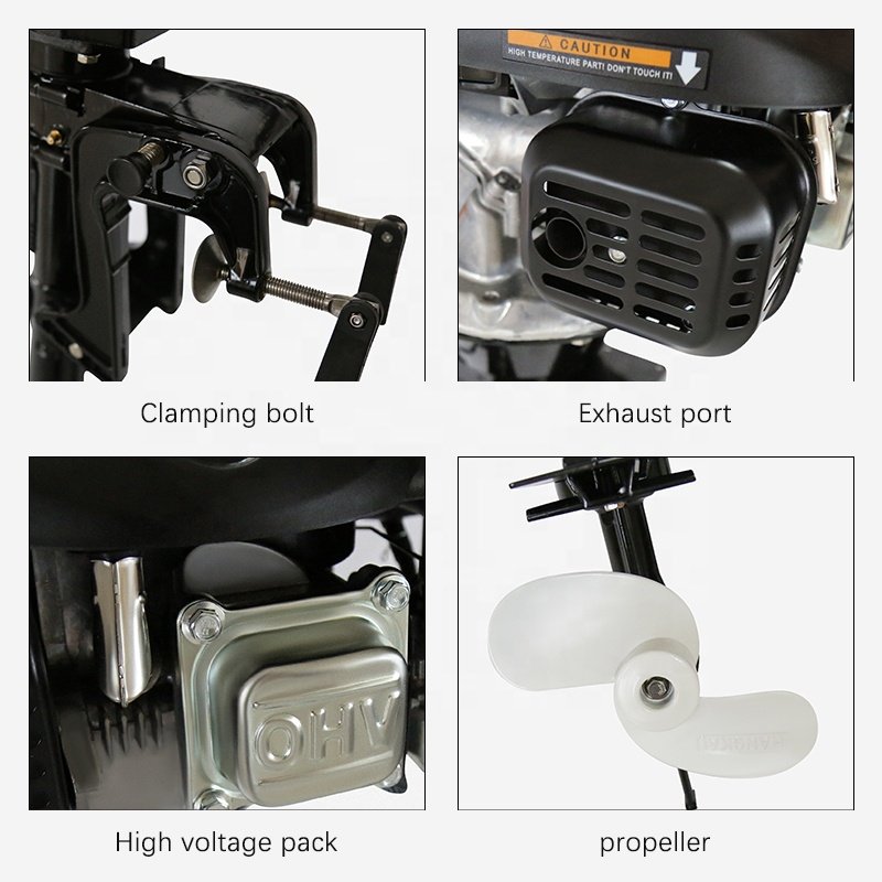 Gasoline Engine Hangkai 4 Stroke 5HP 6HP Air Cooling Mini Jet Boat Outboard Engine 4 Stroke Outboard Motor