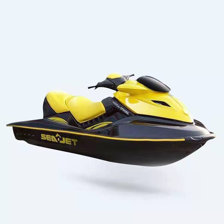 Jet Ski 3-Person Wave Boat with 4 Stroke Engine Fiberglass Motorboat 1400cc Capacity