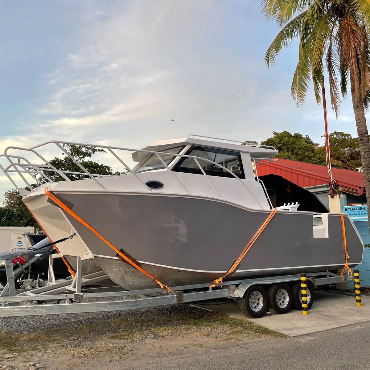China Made 29ft Stable Outboard Offshore Aluminum Commercial Catamaran Boat Fishing Yacht for Sale
