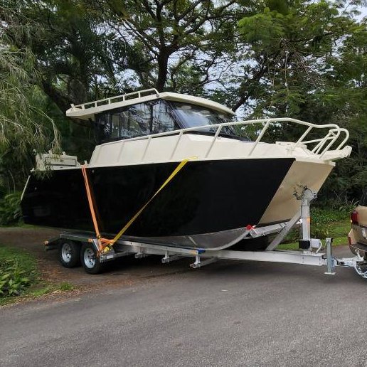 China Made 29ft Stable Outboard Offshore Aluminum Commercial Catamaran Boat Fishing Yacht for Sale