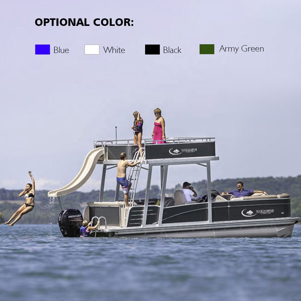 Factory Direct 26ft Best Selling Luxury Double Decker Floating Aluminum Pontoon Boats for Recreational Water Sports