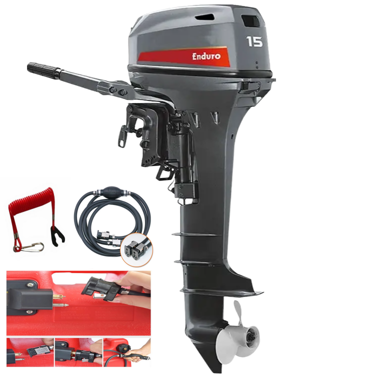 China New 2 Stroke 6B4 Outboard Engine Compatible With Yamaha 15hp Long Shaft Outboard Marine Motor