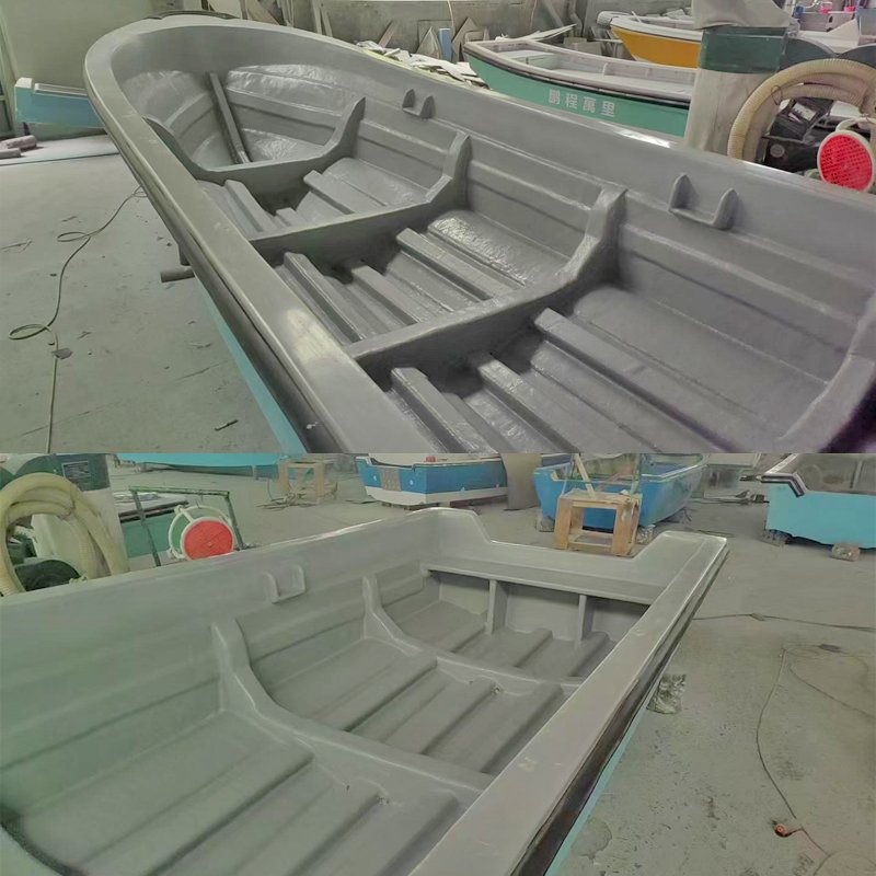 Sea Fishing Boat Fiberglass 5.3m/5.8m with Engine 15HP Deep V Space Cargo Boat Hand Control Rear Stern Desk Wholesale Factory