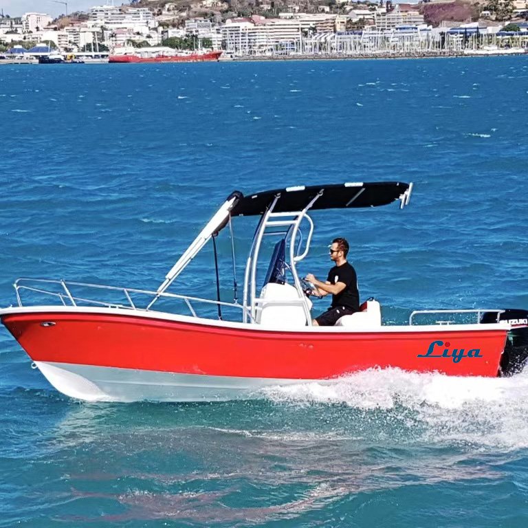 Liya 5m to 7.6m Double Hull Fiberglass Yamaha Panga Fishing and Work Boat Without Engine