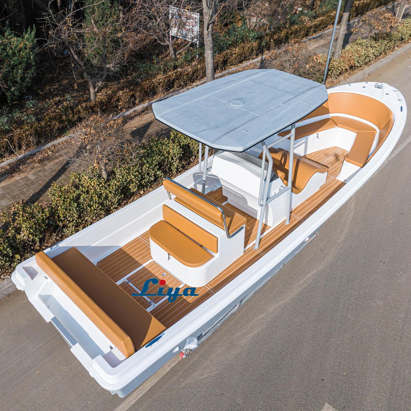 Liya 5m to 7.6m Double Hull Fiberglass Yamaha Panga Fishing and Work Boat Without Engine