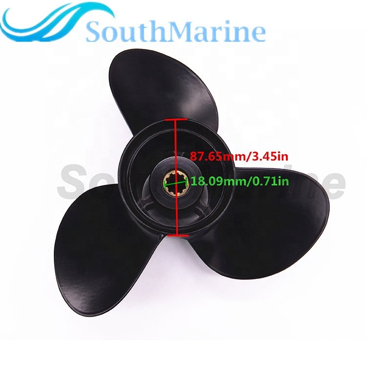 Boat Engine Aluminum Alloy Propeller 10 1/4x11 K for Suzuki Johnson Evinrude OMC 25HP 30HP Outboard Motor