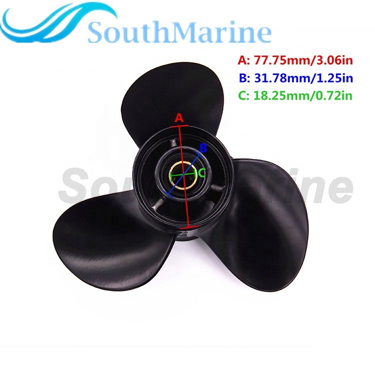 Boat Engine Aluminum Alloy Propeller 10 1/4x11 K for Suzuki Johnson Evinrude OMC 25HP 30HP Outboard Motor