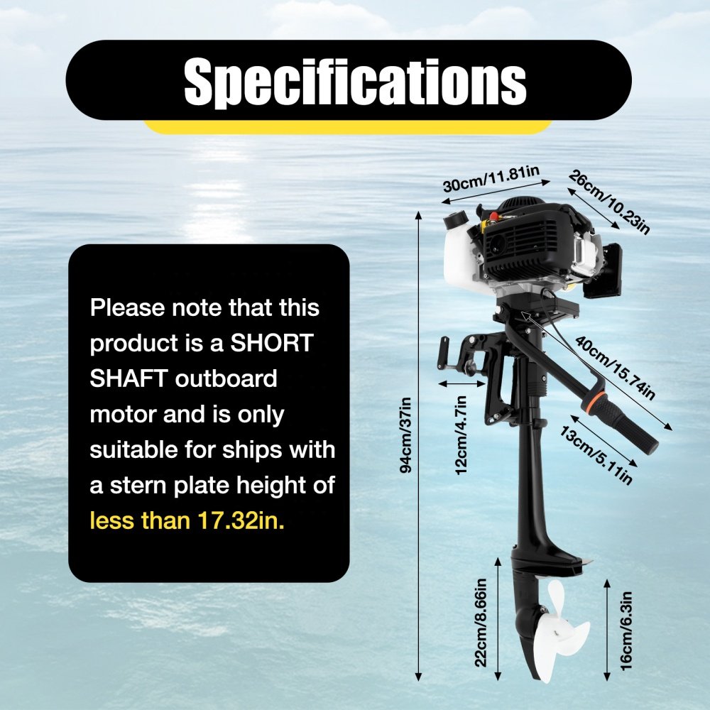 HANGKAI 4HP 4-Stroke Outboard Motor Inflatable Fishing Boat Motor Outboard Engine CDI Air Cooling System Motor Fuera De Borda