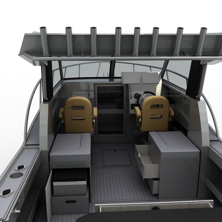 2023 Kinocean Luxury Design Aluminum Yacht Cabin Boat Fishing Vessel for Commercial
