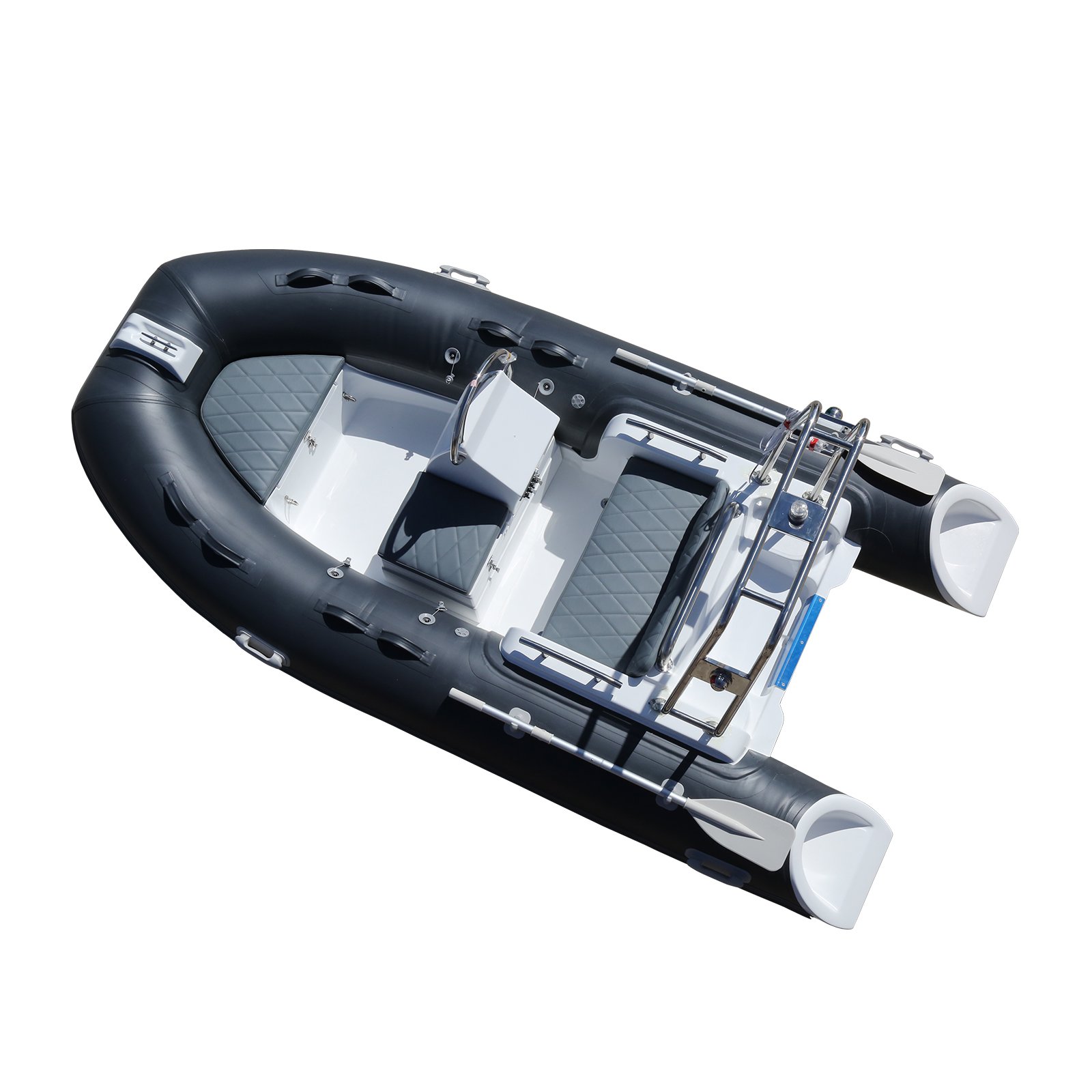 New 3.6m Cabin Fishing Rib Inflatable Boat with Console Outboard Engine Combo Set for Outdoor Drifting Adventures
