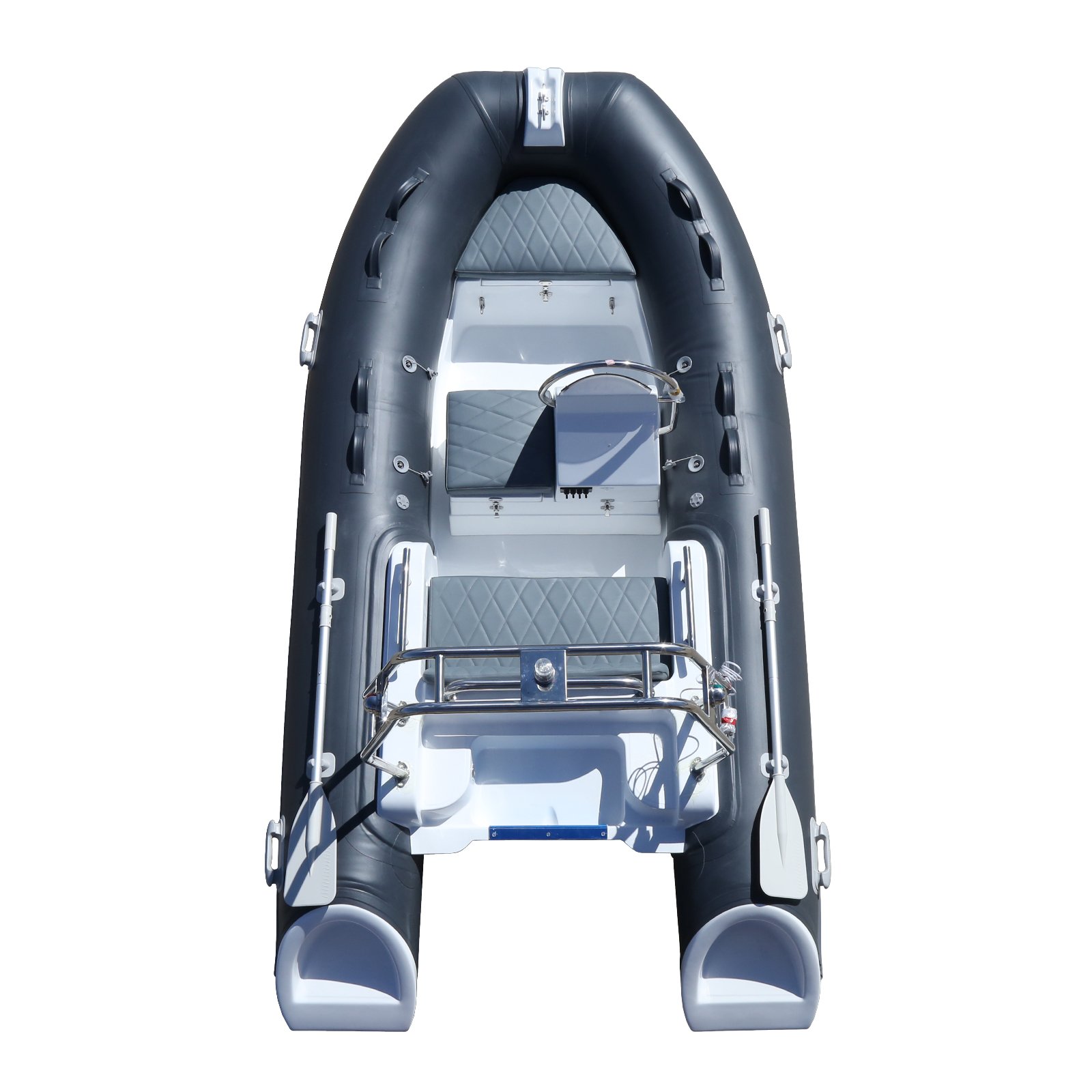 New 3.6m Cabin Fishing Rib Inflatable Boat with Console Outboard Engine Combo Set for Outdoor Drifting Adventures