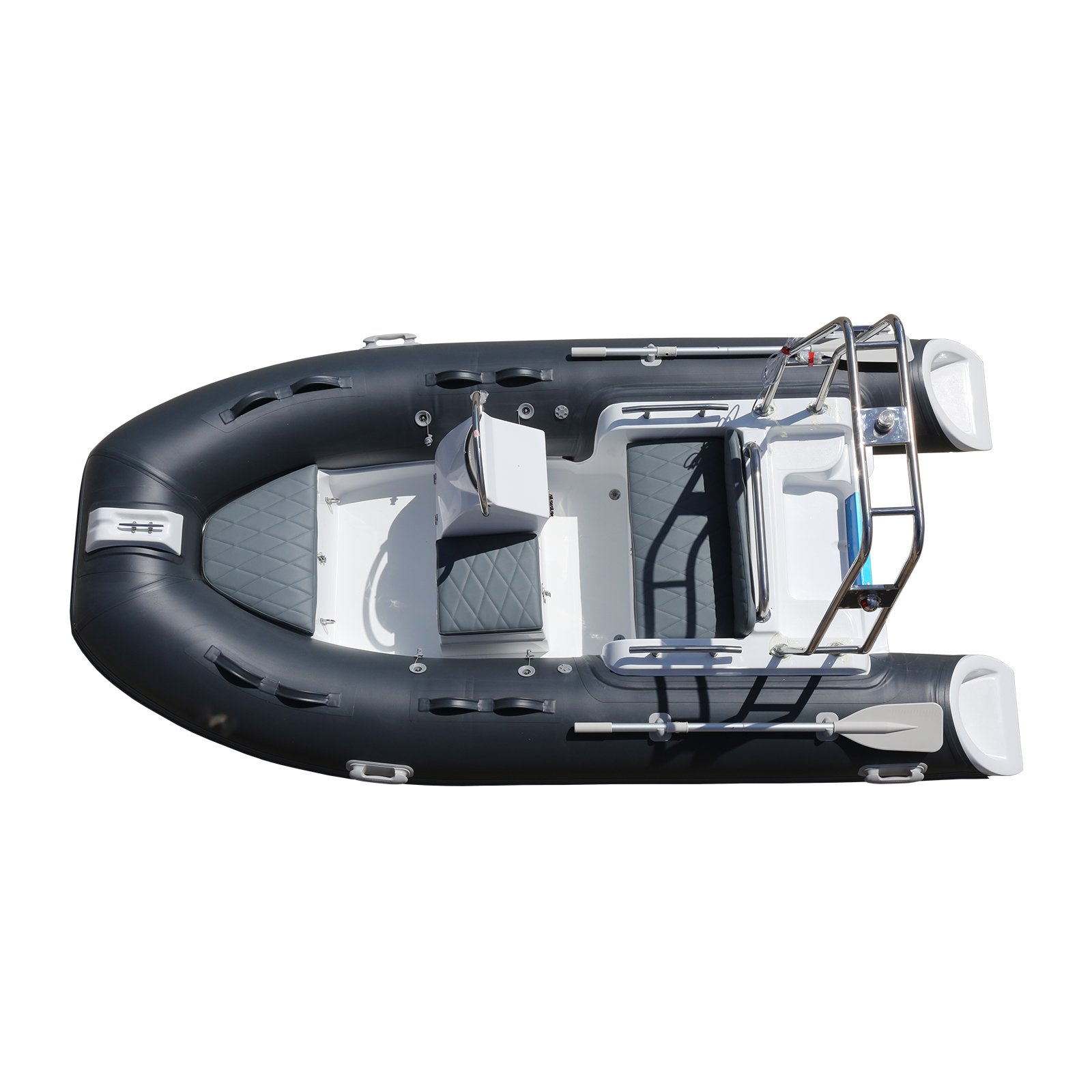 New 3.6m Cabin Fishing Rib Inflatable Boat with Console Outboard Engine Combo Set for Outdoor Drifting Adventures