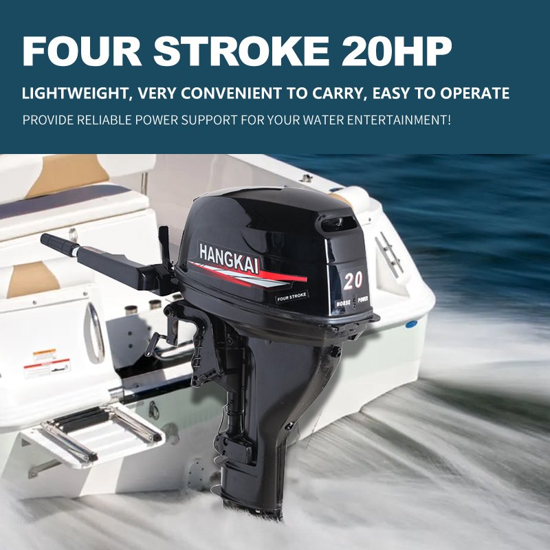 20hp 4-Stroke Outboard Motor Fuel-Efficient Lightweight Quiet Engine for Fishing/Recreational Boats Diesel Engine Type Electric