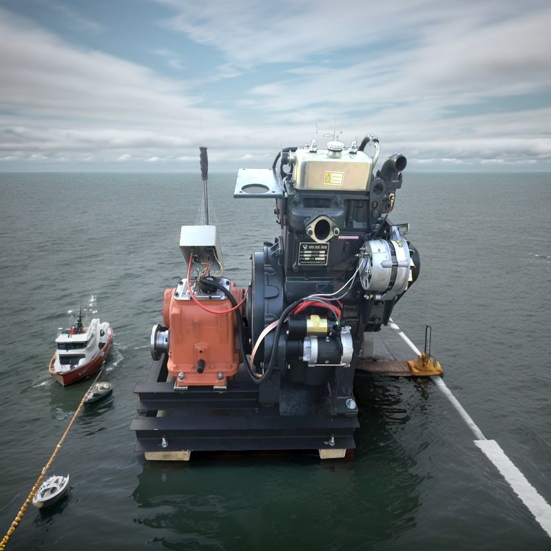 Small ZH2110C Marine Diesel Engine with Gearbox Electric Start Heat Exchanger Inboard Boat Propulsion for Two Twin 2 Cylinder