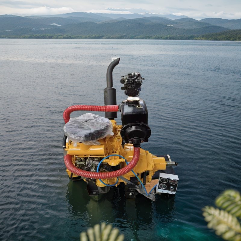 Small ZH2110C Marine Diesel Engine with Gearbox Electric Start Heat Exchanger Inboard Boat Propulsion for Two Twin 2 Cylinder