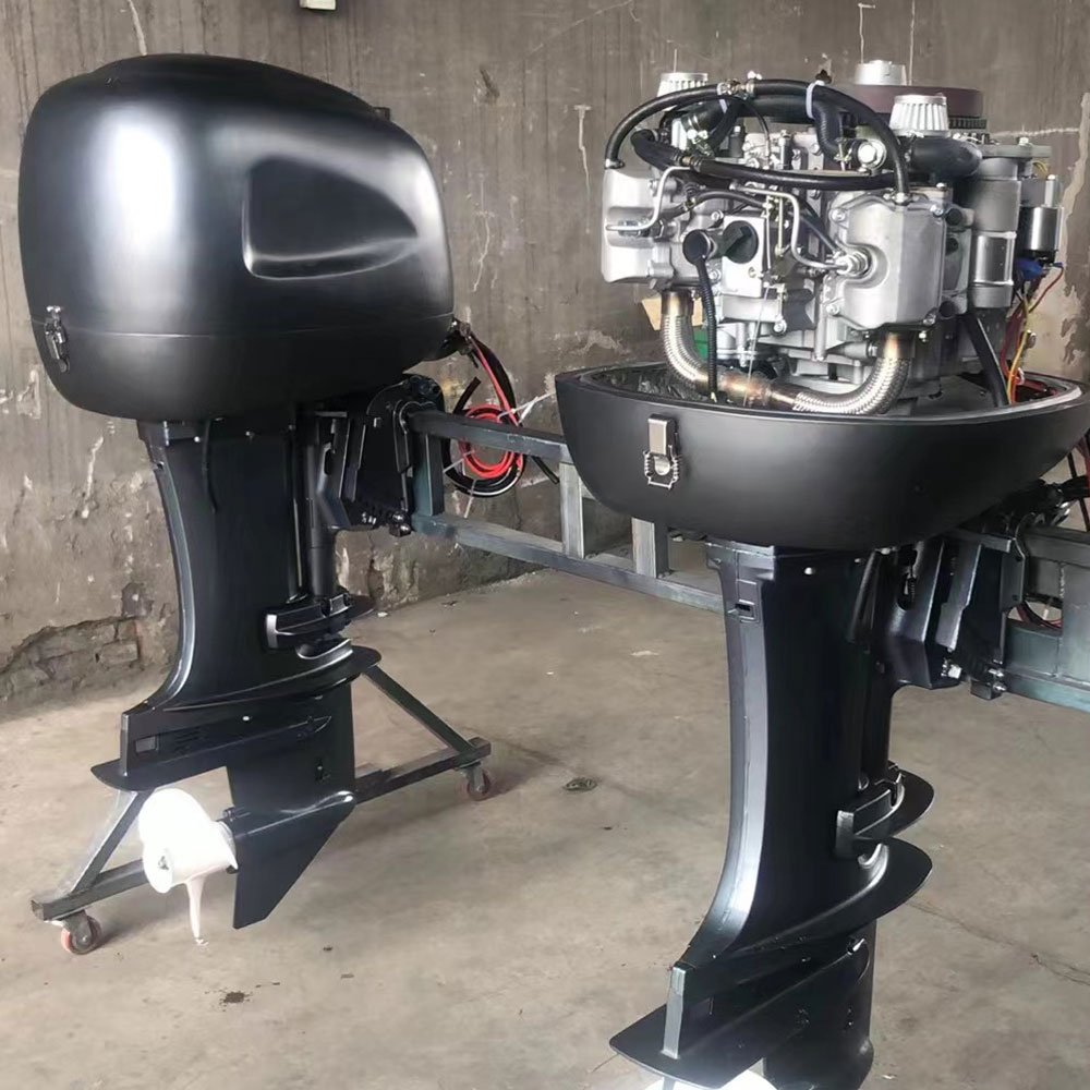 25hp 4-Stroke Water Cooled Diesel Marine Outboard Motor Easy Operate 20hp 30hp 40hp Options Gearbox Gear Included Machinery