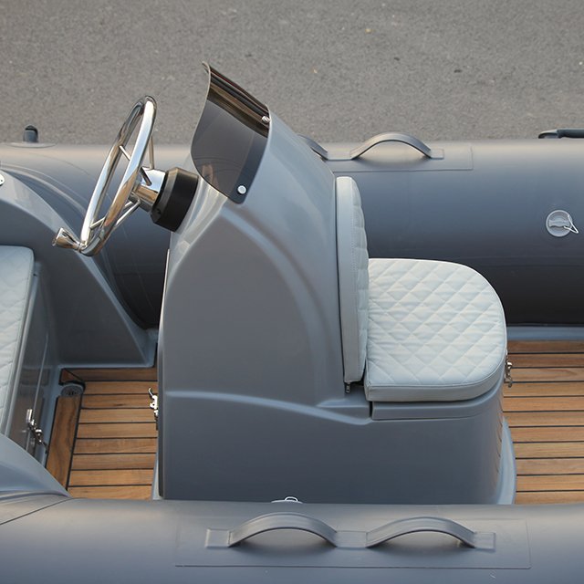 UK Customized 13ft Rib Boat Fiberglass V-Hull Ribs Boat Outboard Engine 6 Person