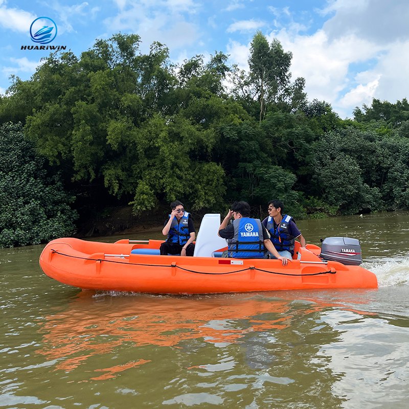 Guangdong Rotomolding Factory RIB Boat on Engine Rescue Fishing Quality Ship Material Plastic Boats Hot Sale