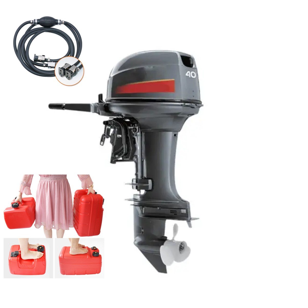 2 YEAR Warranty YAMAHA Compatible 40HP Long Shaft Boat Engine Marine Outboards
