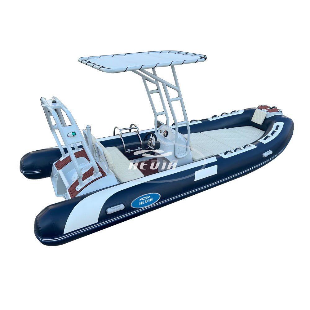 Hedia 16 Feet Luxury Sport Rigid Aluminum Hull Inflatable Boat 4.8m Hypalon Rib 480 Outboard Engine New for Fishing