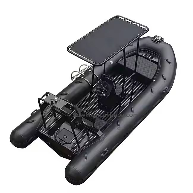 13ft Aluminum Hull Hypalon/PVC Double Rowing Sport Outboard Racing Boat Lake Entertainment Certified CE for Outdoor Adventures