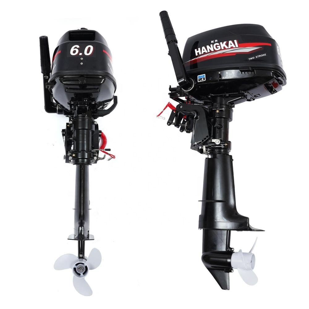 HANGKAI 6hp 2 Stroke Outboard Engine Petrol Boat Engine, Fishing Boat Outboard Motor
