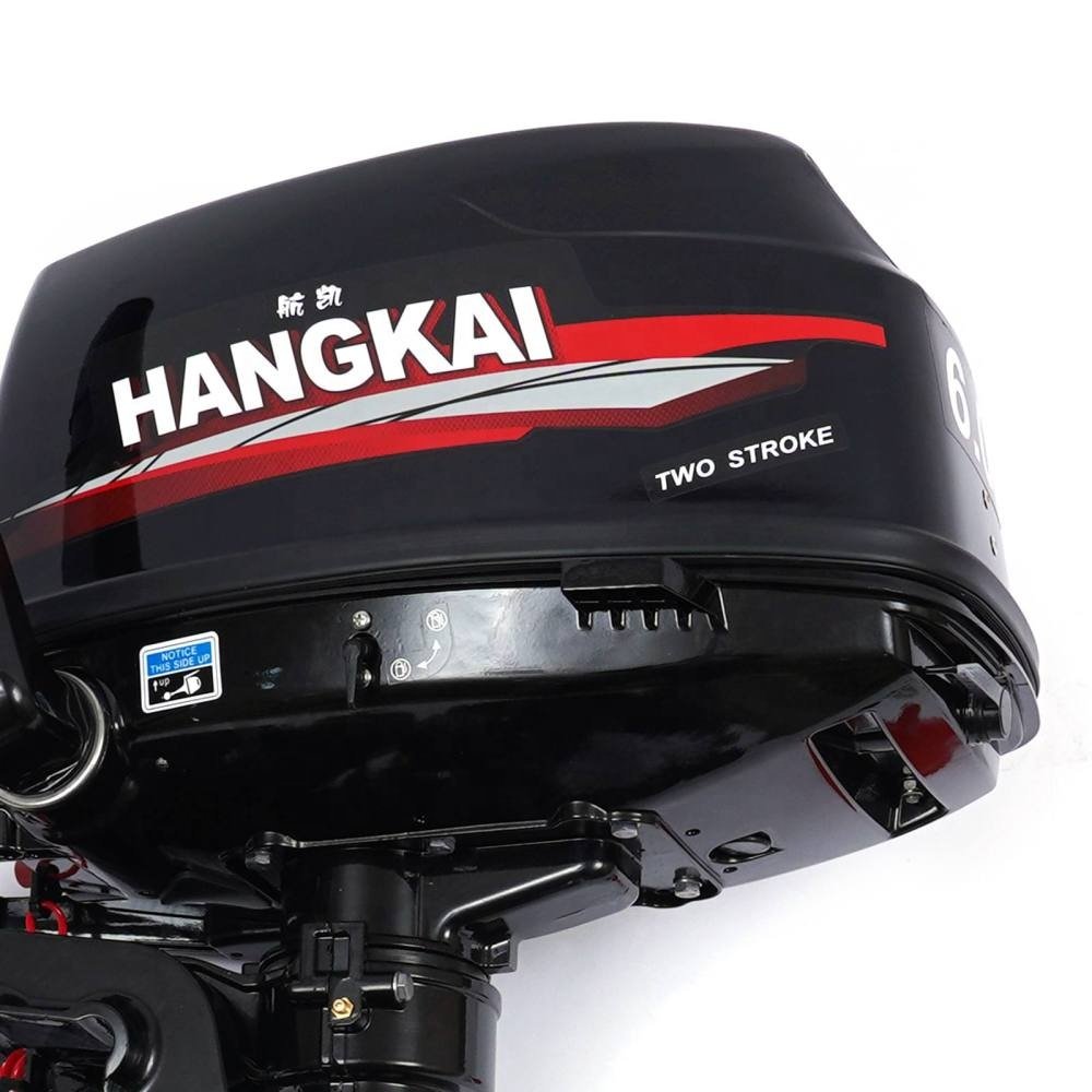 HANGKAI 6hp 2 Stroke Outboard Engine Petrol Boat Engine, Fishing Boat Outboard Motor