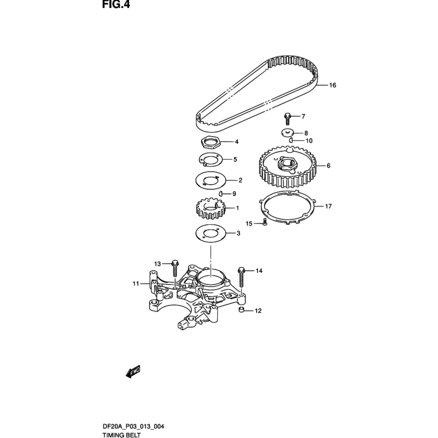 Timing Belt 1276193E00 1276193EL0 for Suzuki Outboard Marine Engine DF9.9A DF15 by Sea Sierra Manufacturer