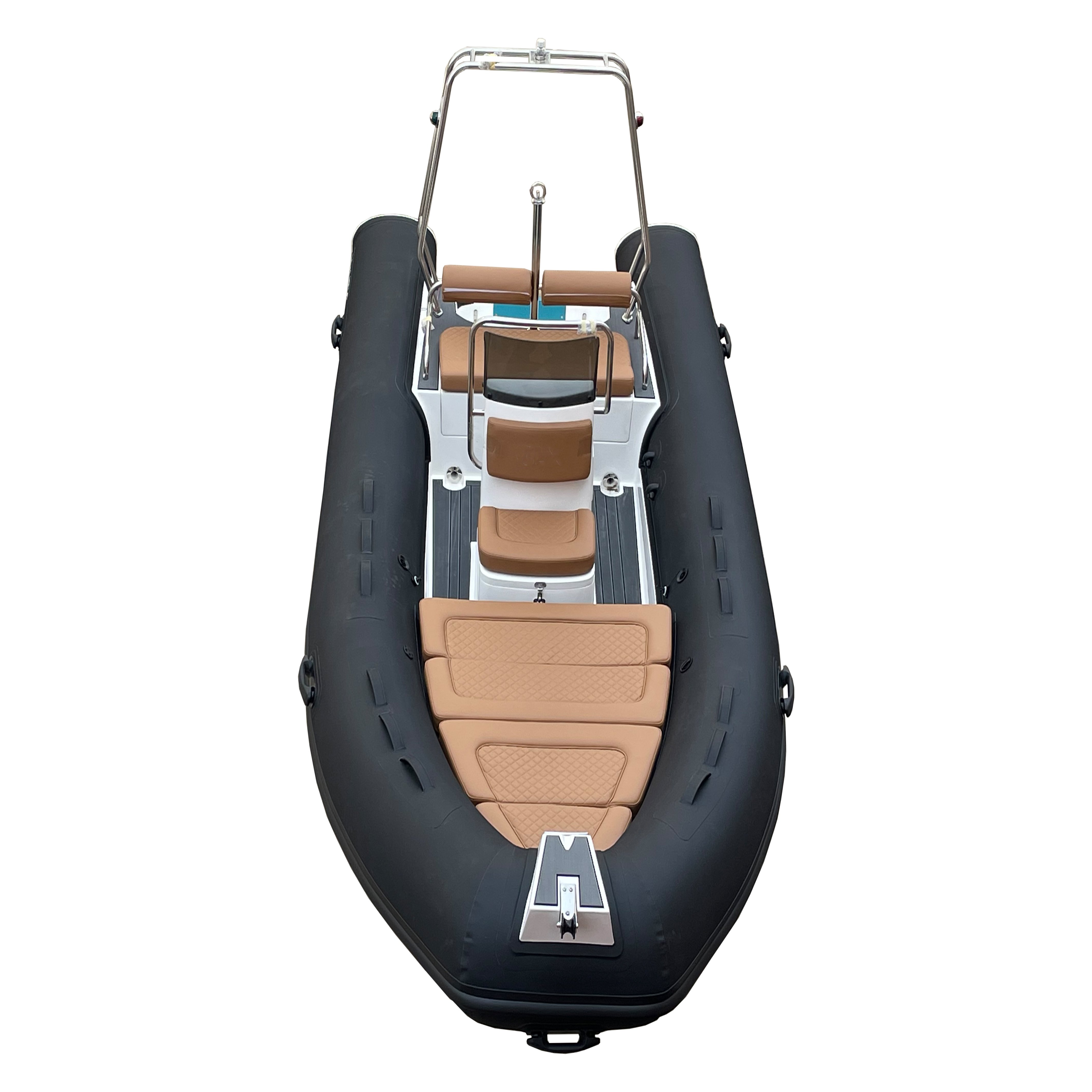 Luxury 16ft RIB 480 CE Fiberglass Hull Deep V PVC/Hypalon Inflatable Boat With Outboard Engine