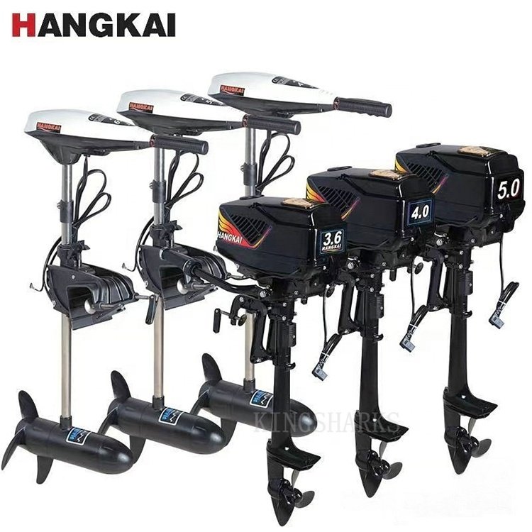 Hangkai 12V 46A 552W 45S Electric Boat Motor High Quality Inflatable Fishing Boat Electric Outboard Motor Boat Engine