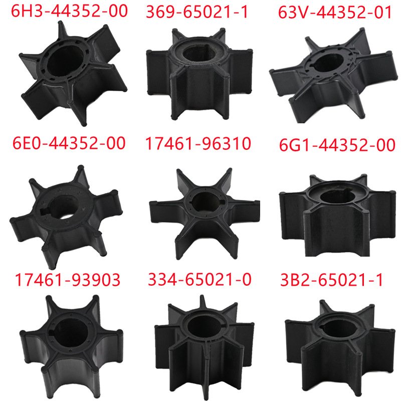 6H3-44352-00 697-44352-00 Water Pump Impeller for Yamaha Outboard 40HP-70HP Boat Parts Boat Engines Marine Engine Motor Parts