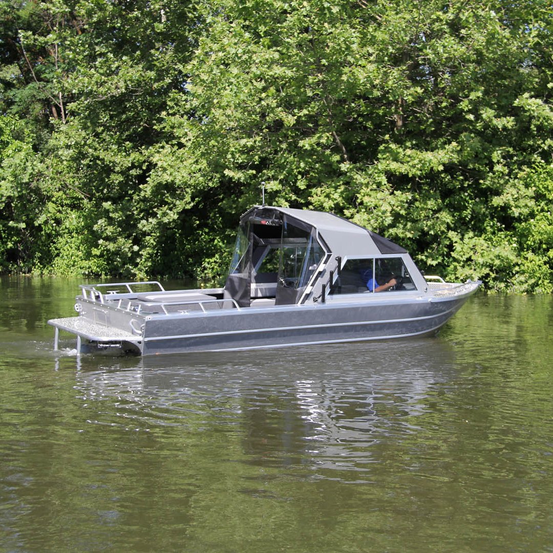Kinlife 2025 High Speed Aluminum Sport Fishing Jet Boat With Inboard Gas Engine New Condition for Sale