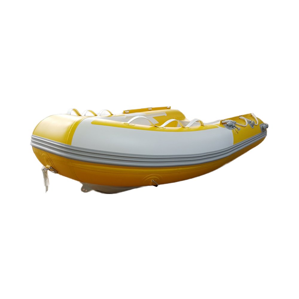 Solar Marine 6-Person Inflatable Dinghy Raft 10.8ft PVC Transom High Thread Strength Speed Rib Boat Canoe Fishing