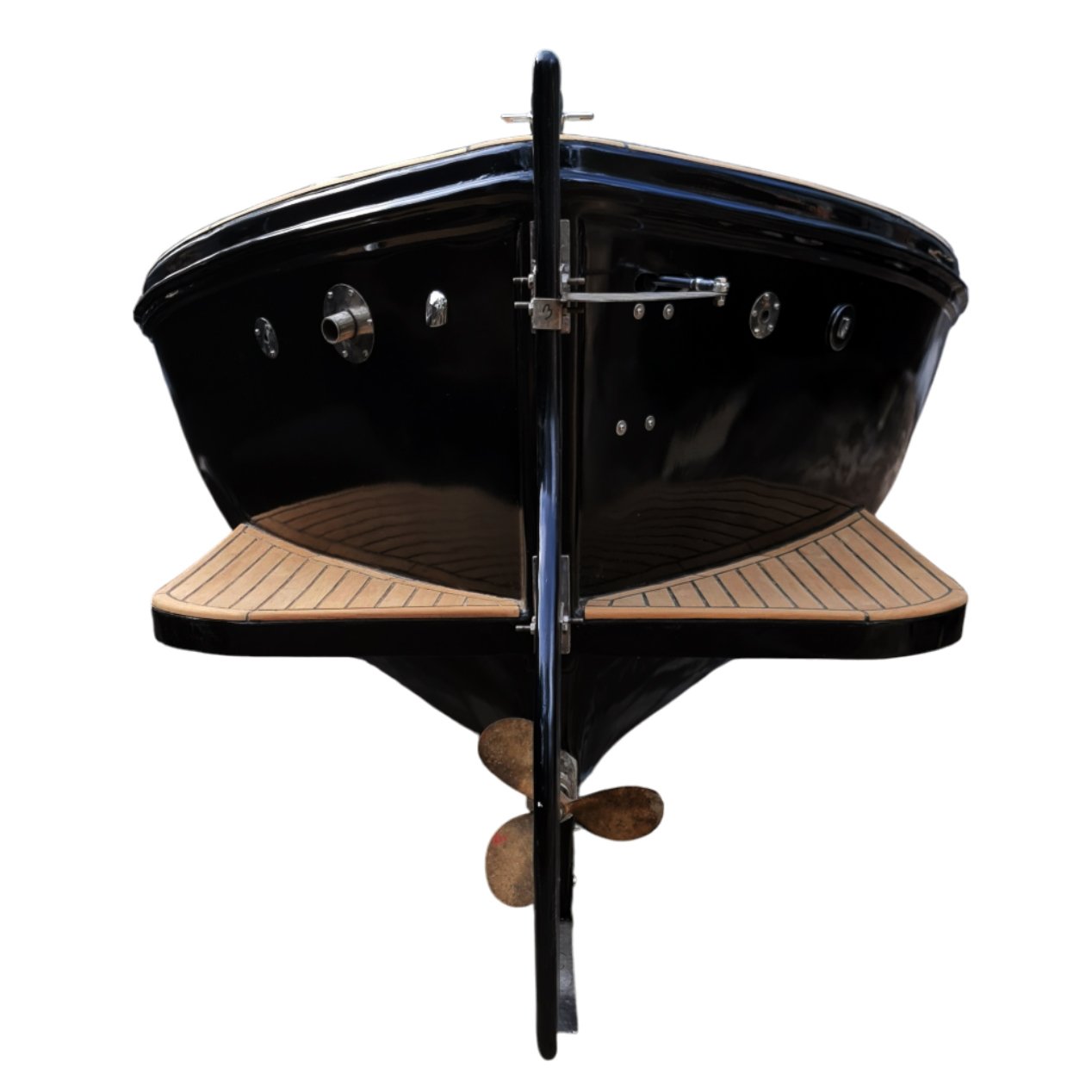 Luxury Dutch Style 7.50 Meter Long Yacht Quality Sloep Pleasure Boat with Teak Wood Swimming Platform Mold for Fishing