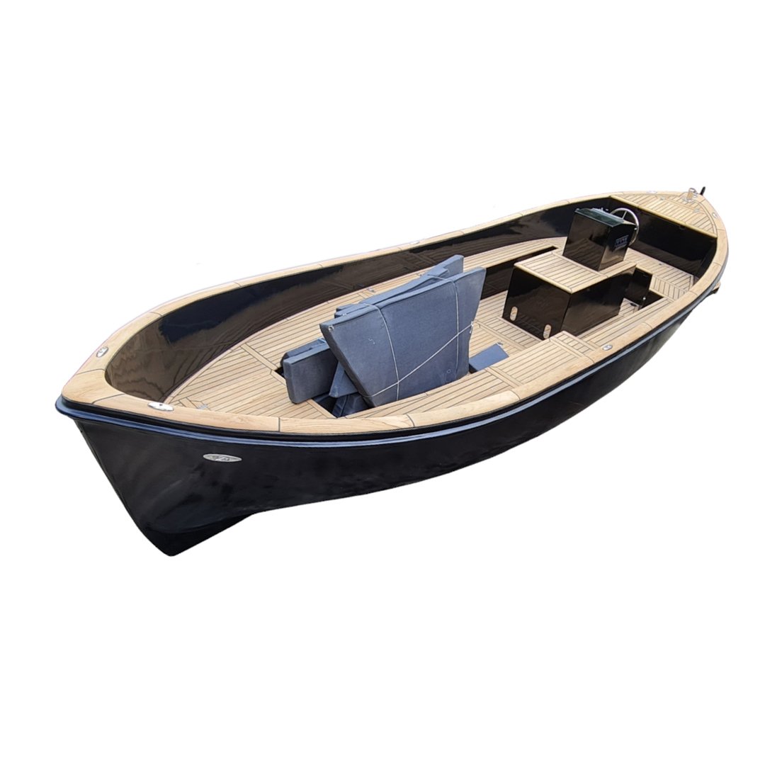 Luxury Dutch Style 7.50 Meter Long Yacht Quality Sloep Pleasure Boat with Teak Wood Swimming Platform Mold for Fishing