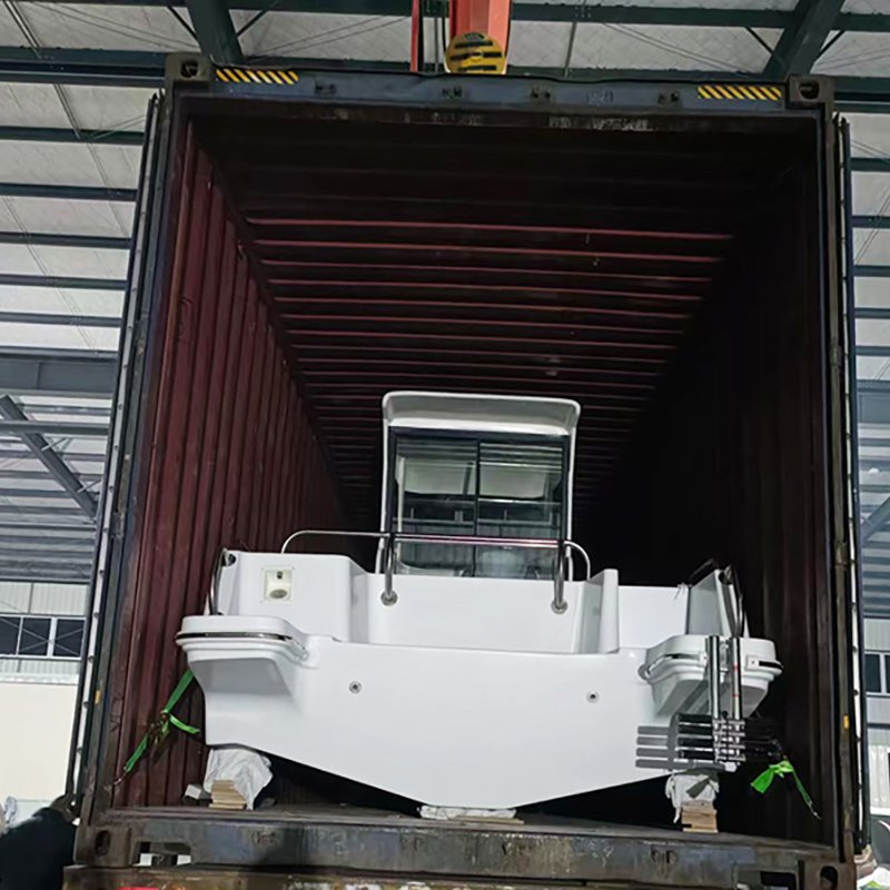 23ft Fiberglass Fishing Boat With Center Console Marine Yacht Engine for Sale