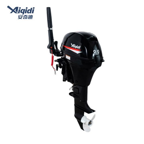 9.9HP 4-Stroke Manual/Remote Control Boat Engines AIQIDI Gasoline Water Cooling Outboard Motor for Sailing