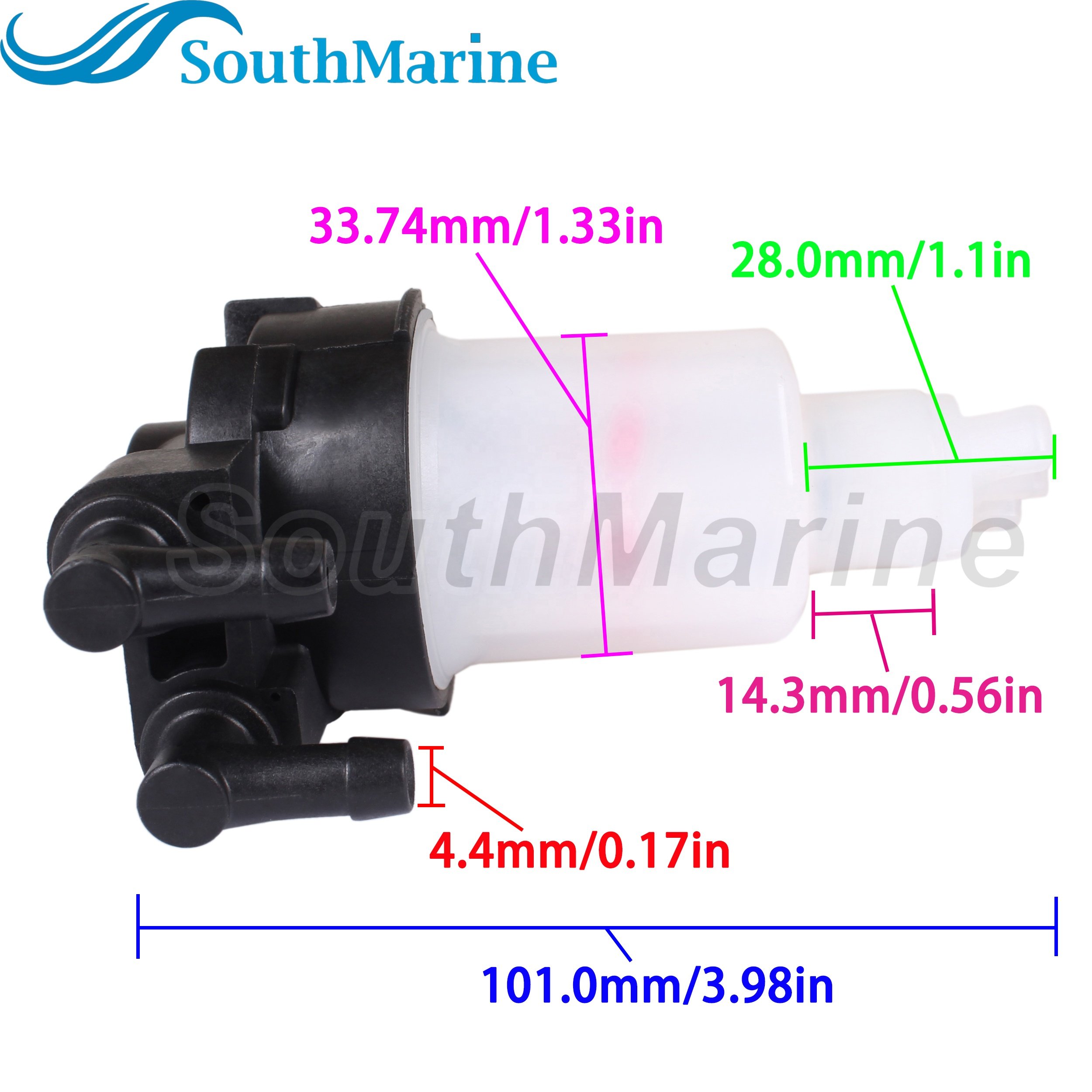Boat Engine 3RS-02230-0 3RS022300M Fuel Filter Assembly for Tohatsu for Nissan MFS15E MFS20E, 35-8M0134466 for Mercury 15HP 20HP
