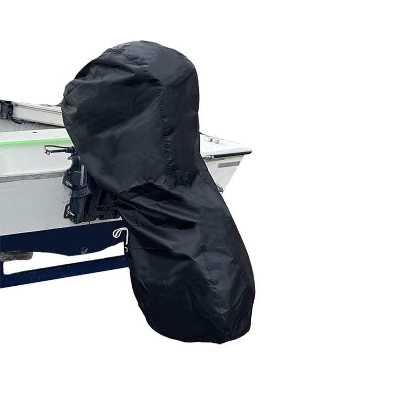 Full Outboard Motor Cover 210D Heavy Duty Waterproof Boat Motor Cover Trailerable Boat Engine Covers Fit for Motor 60-100 HP,