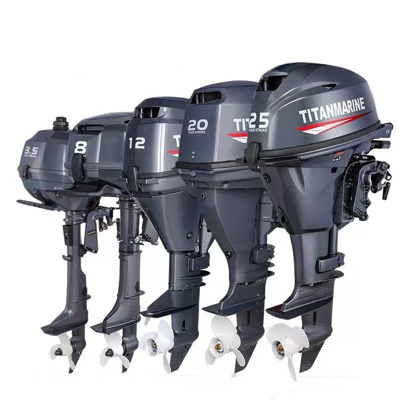 TITANMARINE Outboard Motor Marine 2 Stroke 9.8hp Boat Engine Short Shaft Manual Start for Sale