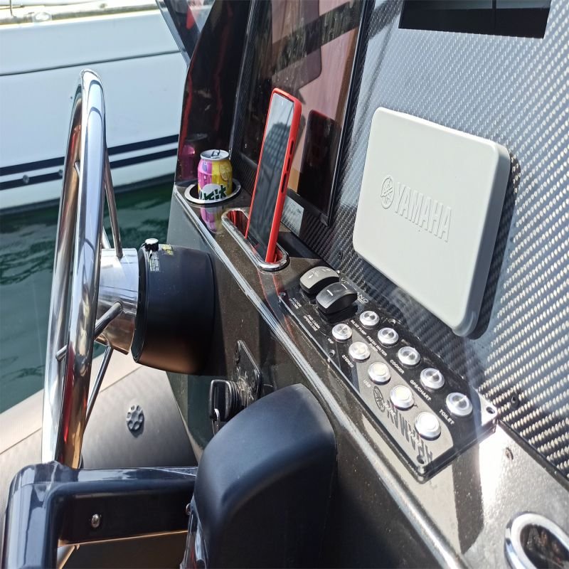 Hot Sale Luxury Aluminum RIB 750 Sport Fishing Boat Deep V Aluminum Hull Black Outboard Engine Luxury Inflatable Yacht River